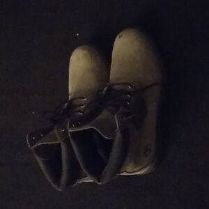 Grey and black timberlands size 11